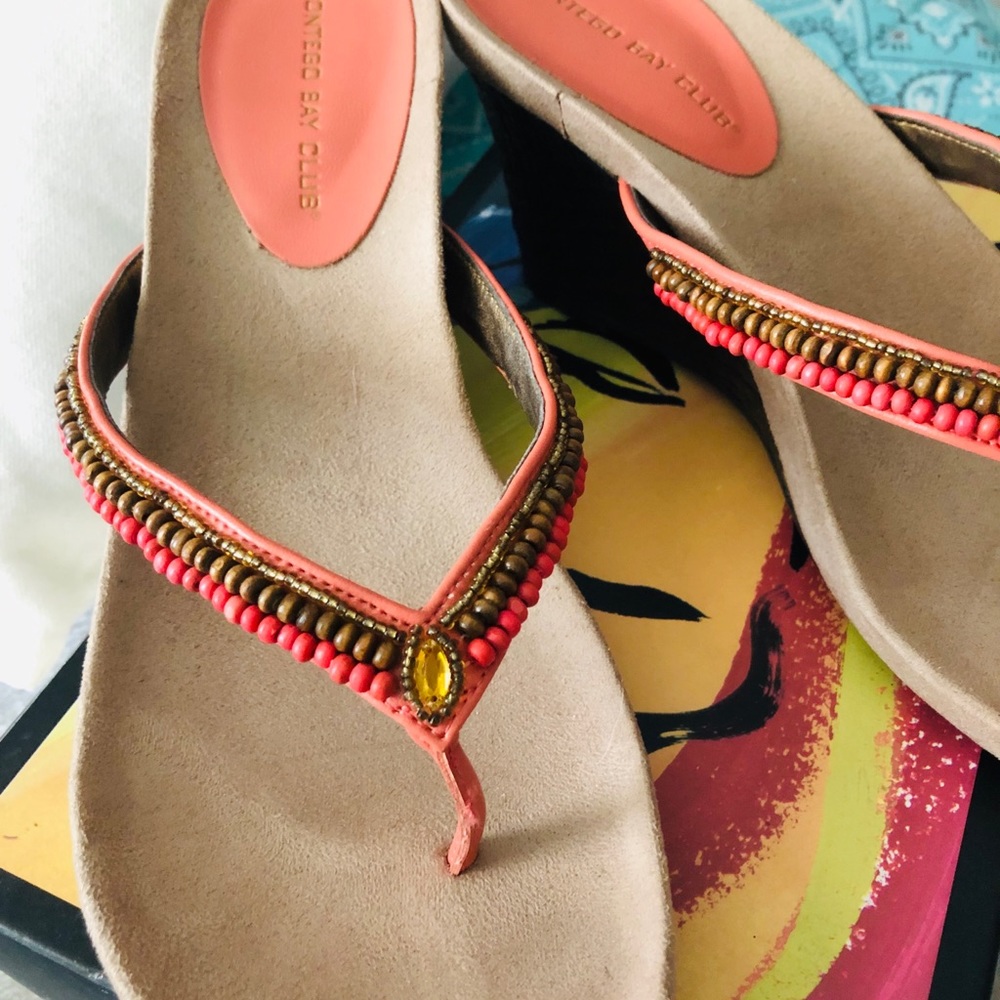 Montego Bay corral wedge sandals